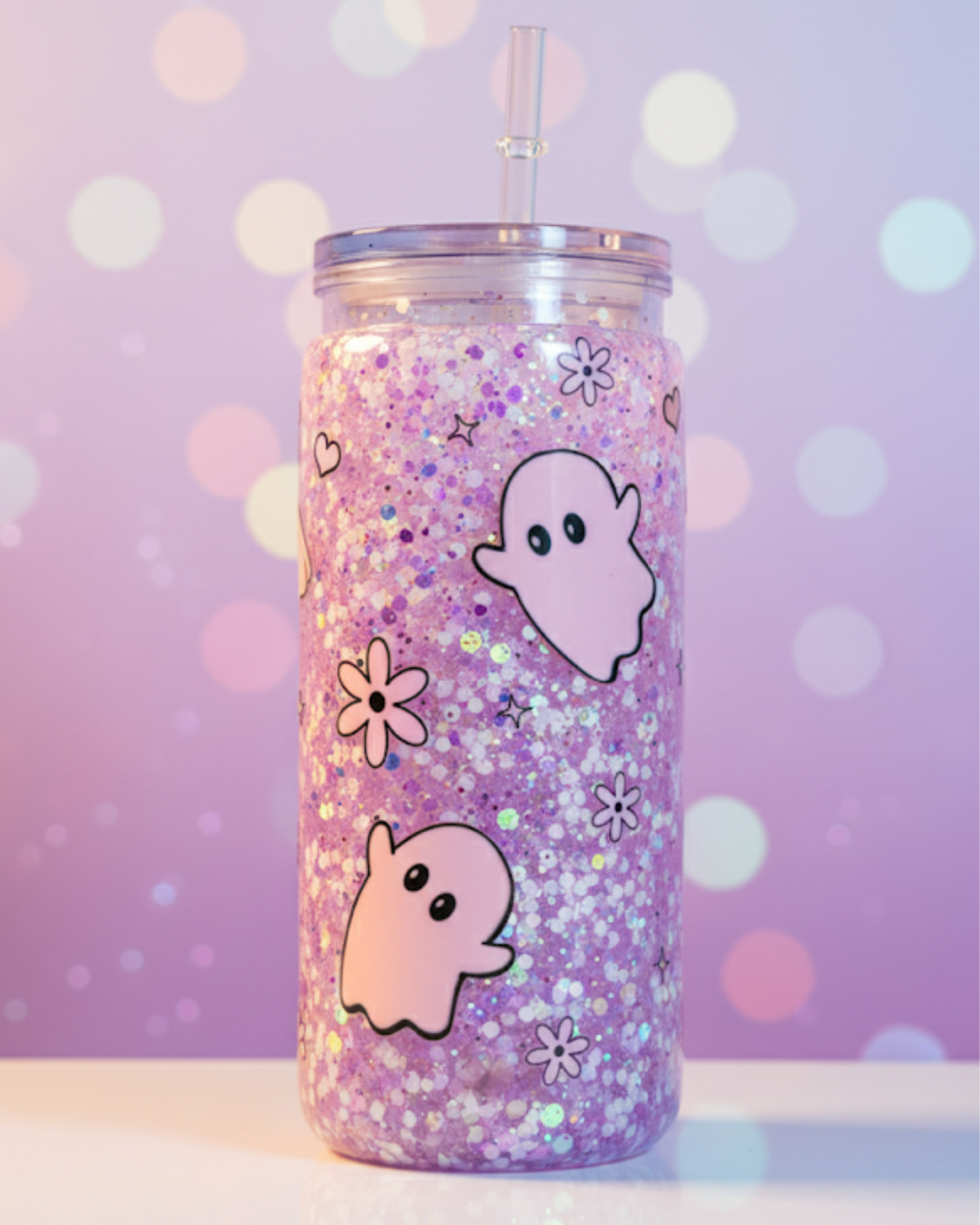 Ghoulie Pink Ghost Tumbler – Ready to Ship! 💅👻