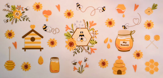 🐝 Busy Bee Cup Wrap – Cute & Sweet🍯